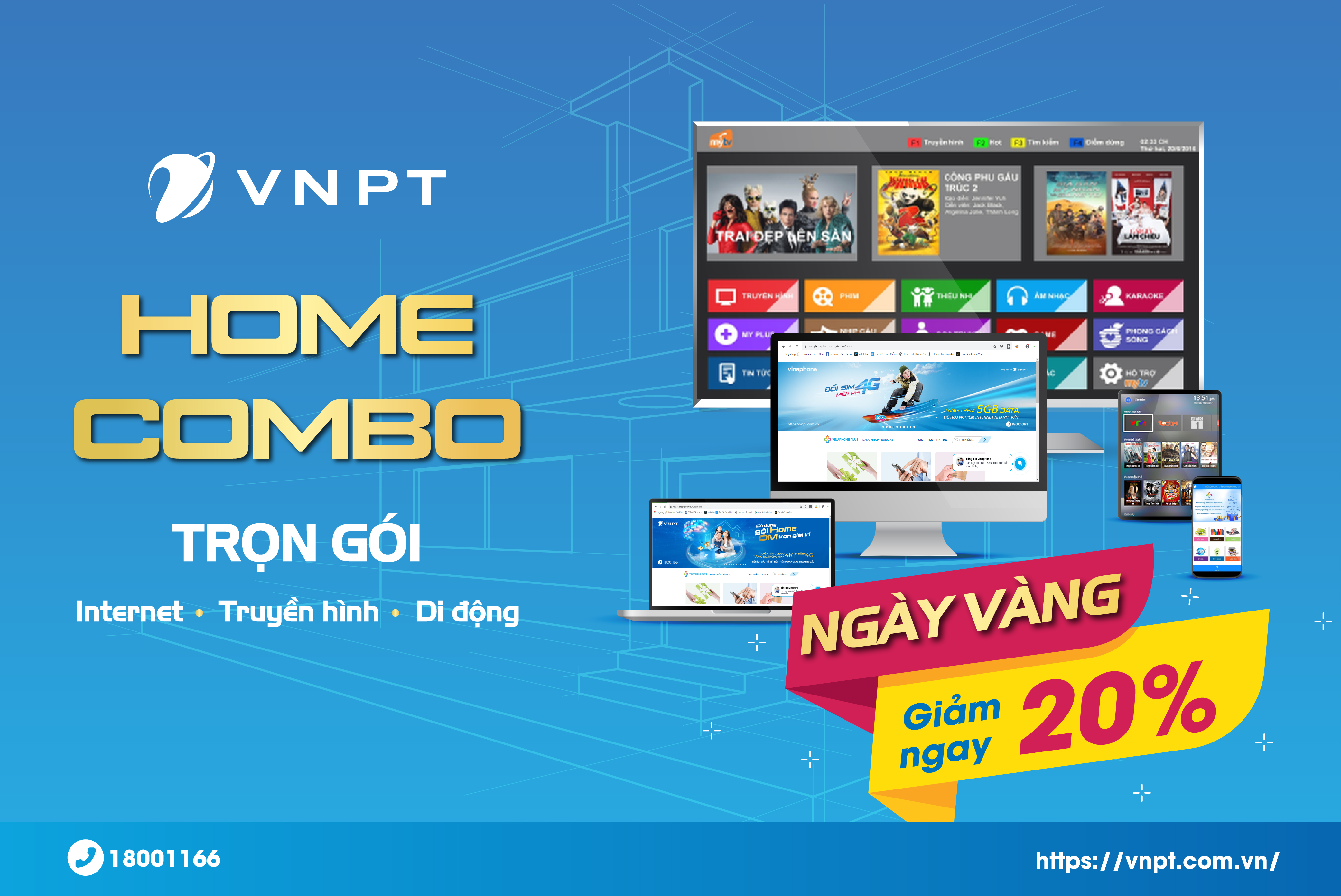 Ưu đãi mùa thu từ VNPT: Lắp đặt Internet – Truyền hình nhận ngay ưu đãi giảm giá 20%